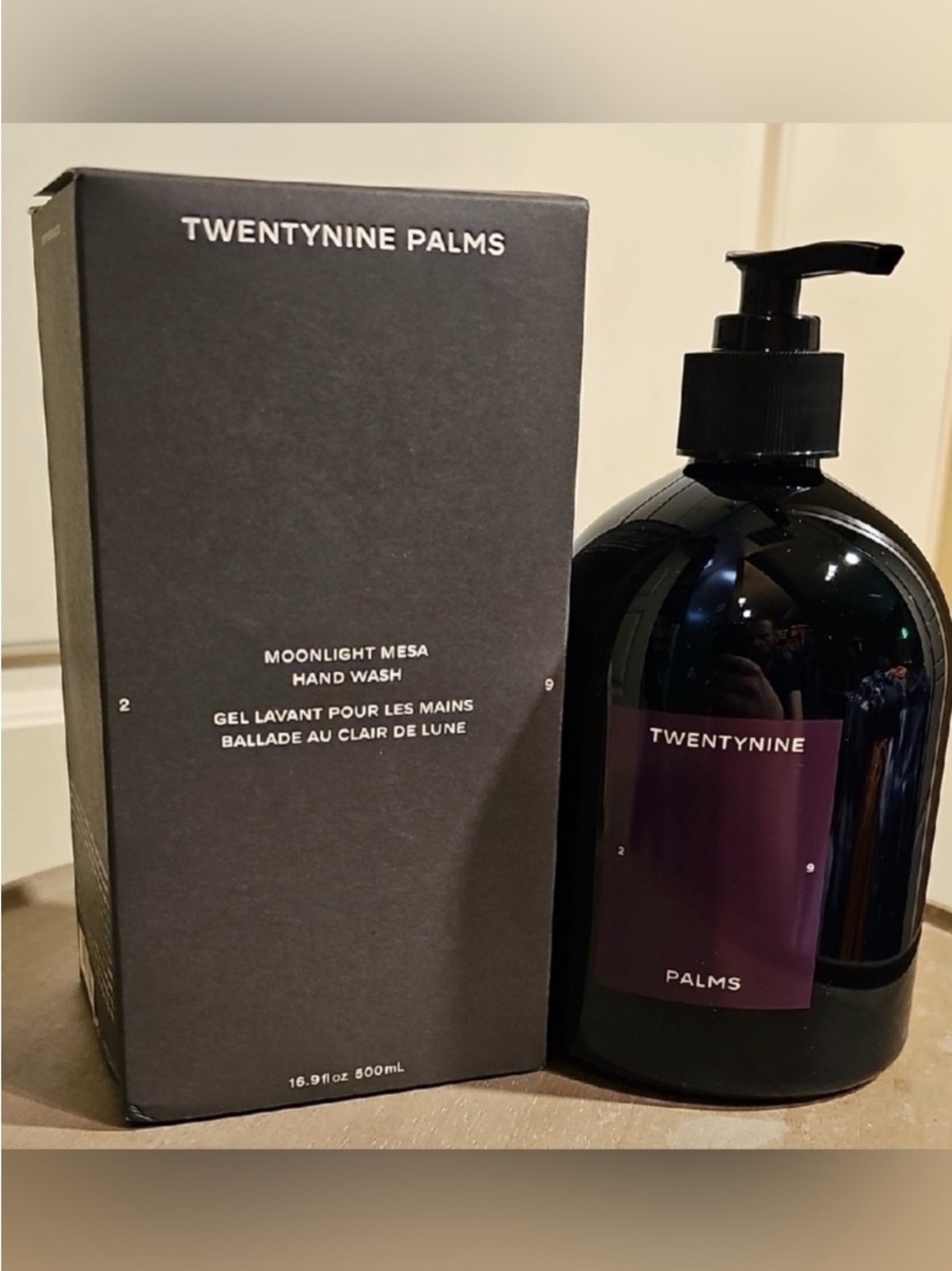 29 Palms Moonlight Mesa Hand Wash — Black Bottle with Purple Label New in Box